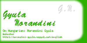 gyula morandini business card